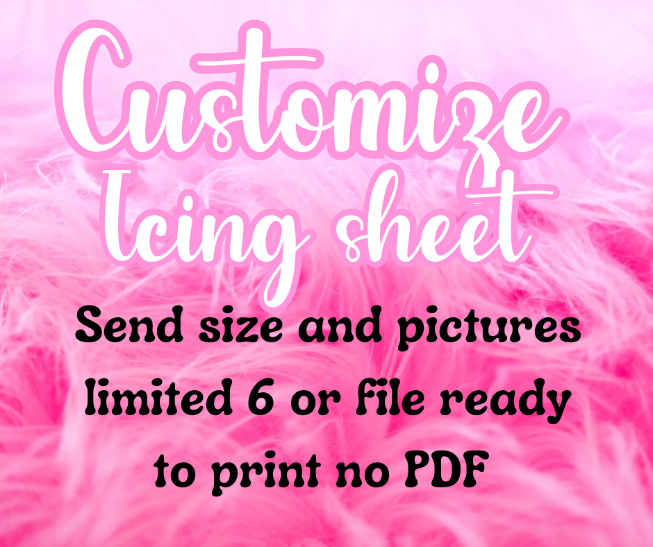 Customized icing sheets